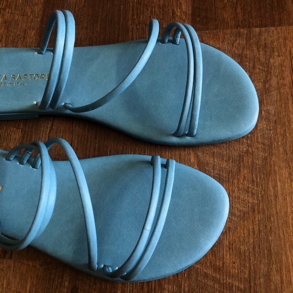 Ilaria Sartori Made In Italy Light Blue Strap Sandals Size 9, 40 - Picture 5 of 7
